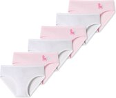 Schiesser Meisjes heupslips 6 pack Kids Girls fijnrib Organic Cotton