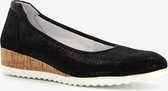 Hush Puppies leren dames pumps met sleehak - Zwart - Maat 39 - Uitneembare zool