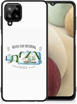 Smartphone Hoesje Geschikt voor Samsung Galaxy A12 Bumper Hoesje met Zwarte rand Boho Bottle