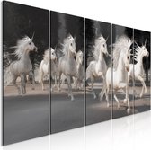 Schilderij - Unicorns Run (5 Parts) Narrow.