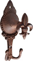 Esschert Design Wandhaak Lelie 5,3 X 13,9 Cm Gietijzer Bruin