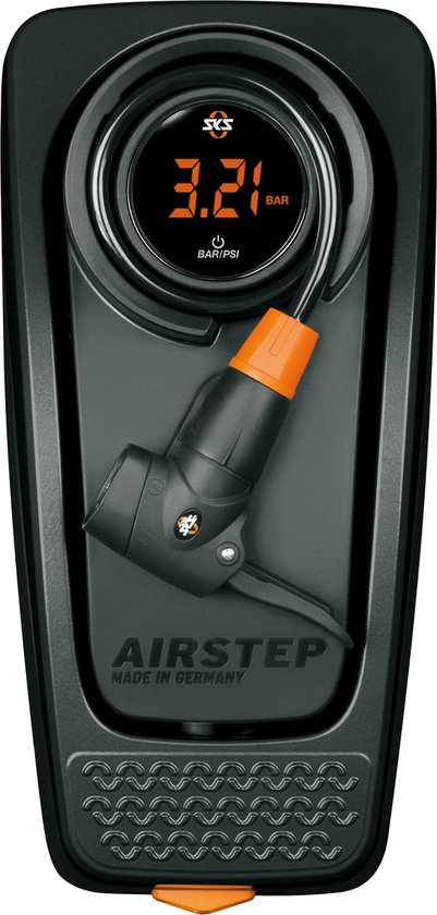 Foto: Sks voetpomp airstep digi manometer 7 bar aluminium zwart