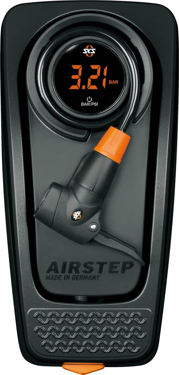 Sks Voetpomp Airstep Digi Manometer 7 Bar Aluminium Zwart