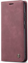 CaseMe - Hoesje geschikt voor Samsung Galaxy S22 5G - Wallet Book Case - Magneetsluiting - Rood