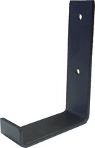 GoudmetHout Industrial Shelf Support Forme L Up 10 cm - Par pièce - Acier - Zwart Mat - 4 cm x 10 cm x 15 cm