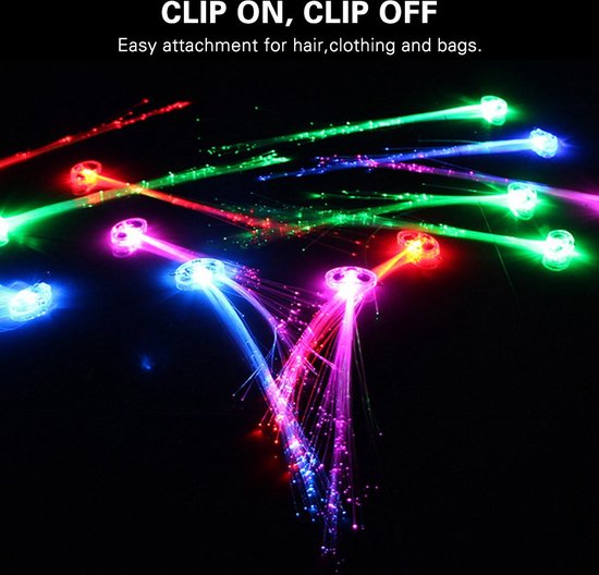 5 Pack LED-verlichting Haarverlichting Glasvezel LED-haarspeldjes  Extensions... | bol.com