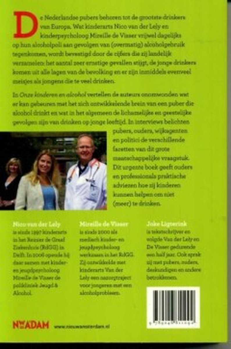 Onze kinderen en alcohol - back cover
