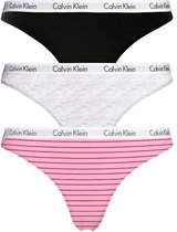 Calvin Klein 3-pack dames slips curve roze/grijs/zwart