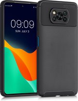 kwmobile telefoonhoesje compatibel met Xiaomi Poco X3 NFC / Poco X3 Pro - Hoesje voor smartphone in zwart - Carbon design