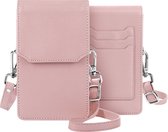 kwmobile telefoontasje compatibel met S - 4,5" - Tas voor mobiele telefoon - Kunstleer - In roségoud