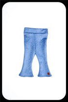 Flared suede blauw