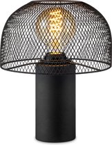 Home Sweet Home - Moderne tafellamp Mushroom - Zwart - 23/23/28cm - bedlampje - geschikt voor E27 LED lichtbron - gemaakt van Metaal