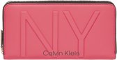 Calvin Klein - NY shape ziparound lg - portemonnee dames - coral
