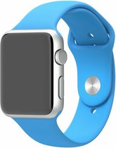 Rubberen sport bandje voor de Geschikt voor Apple Watch 38mm - 40mm M/L - Blauw 1|2|3|4|5|6|7