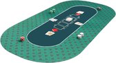 MEUBELEXPERT - Rubber Vouwkaart Speelmat 180 x 90 CM 10 Plaatsen Zacht en Glad Oppervlak Groen
