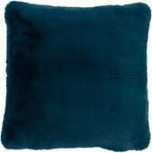 Kussen | vacht | blauw | 44x41x (h)12 cm