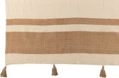 Plaid | textiel | bruin - beige | 130x170x (h)0 cm