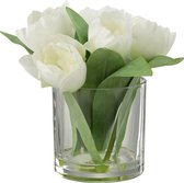 - Tulpen | kunststof | wit | 15x16x (h)19 cm