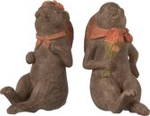 Konijn - Konijn | polyester | bruin | 12x6.5x (h)13.5 cm