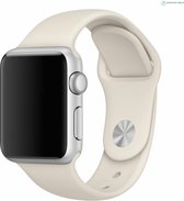 Geschikt voor Geschikt voor Apple Watch Bandje Series 1/2/3/4/5/6/7 - 42/44/45mm - Siliconen Geschikt voor Apple Watch Bandje - Antique White - geschikt voor Apple Watch Sportbandj