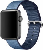 Nylon bandje voor de Geschikt voor Apple Watch 42mm - 44mm Midnight Blue voor Series 1|2|3|4|5|6|7