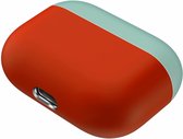 Case Cover Voor Geschikt voor Apple Airpods Pro- Siliconen design-Blauw-Rood