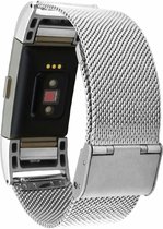 RVS zilver kleurig metalen bandje / armband voor de Fitbit Charge 2
