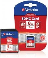 Verbatim VB-SDHC10-08G Sdhc-kaart 8 Gb Class 10