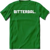 Bitterbal - Snack T-Shirt | Grappig Verjaardag Kleding Cadeau | Eten En Snoep Shirt | Dames - Heren - Unisex Tshirt | - Donker Groen - M