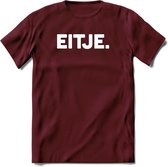 Eitje - Snack T-Shirt | Grappig Verjaardag Kleding Cadeau | Eten En Snoep Shirt | Dames - Heren - Unisex Tshirt | - Burgundy - S