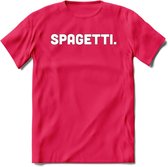 Spagetti - Snack T-Shirt | Grappig Verjaardag Kleding Cadeau | Eten En Snoep Shirt | Dames - Heren - Unisex Tshirt | - Roze - XL