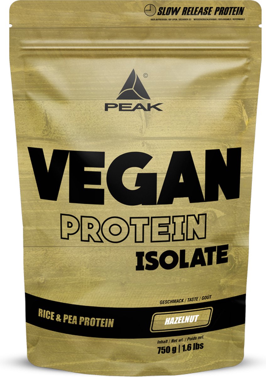 Peak Vegan Protein Isolate (750g) Hazelnut - Eiwitten - Veganistisch eiwit