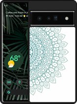 Pixel 6 Pro Hardcase hoesje Turqoise Mandala - Designed by Cazy