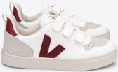 Veja V10 Velcro Sneakers - Wit Bordeaux - Klittenband - Unisex - Maat 23