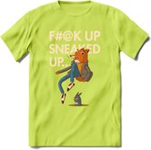 Casual vos quote T-Shirt Grappig | Dieren honden Kleding Kado Heren / Dames | Animal Skateboard Cadeau shirt - Groen - S