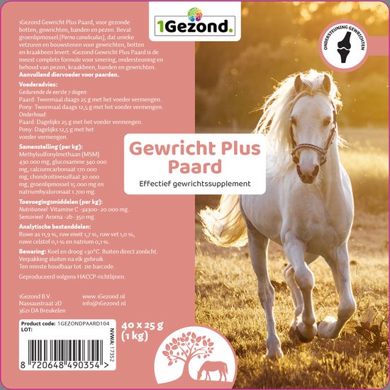 Trainers Paard 1kg - Robert's Dogfood