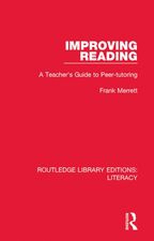 Routledge Library Editions: Literacy - Improving Reading - cover