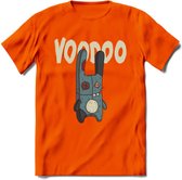 Voodoo pop T-Shirt Grappig | Halloween Kleding Kado Heren / Dames | Animal Skateboard Cadeau shirt - Oranje - XL