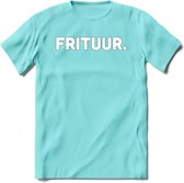 Frituur - Snack T-Shirt | Grappig Verjaardag Kleding Cadeau | Eten En Snoep Shirt | Dames - Heren - Unisex Tshirt | - Licht Blauw - S