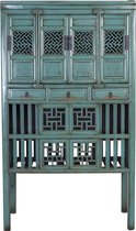 Fine Asianliving Antieke Chinese Kast Teal B111xD55xH191cm Chinese Meubels Oosterse Kast