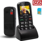 Artfone CS182 - Senioren Mobiele Telefoon - SOS-functie - Grote knoppen - Valbescherming - Oplaadstation