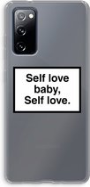 Case Company® - Galaxy S20 FE / S20 FE 5G hoesje - Self love - Soft Case / Cover - Bescherming aan alle Kanten - Zijkanten Transparant - Bescherming Over de Schermrand - Back Cover