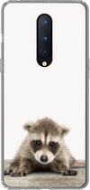Geschikt voor OnePlus 8 hoesje - Wasbeer - Dieren - Kinderen - Jongens - Meisjes - Siliconen Telefoonhoesje
