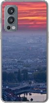 Geschikt voor OnePlus Nord 2 5G hoesje - Rotterdam - Zonsondergang - Roze - Siliconen Telefoonhoesje