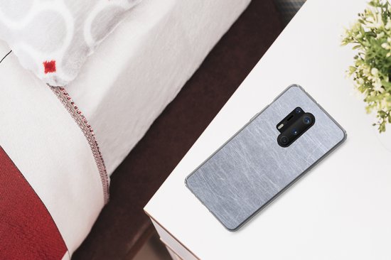 OnePlus 8 Pro - Impression métallique - Grijs - Rayures - Coque en Siliconen téléphone -