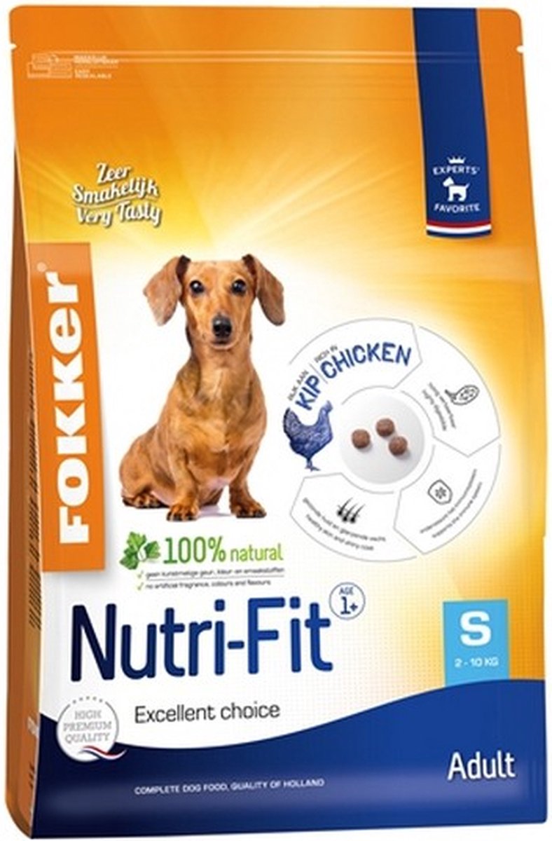 Fokker nutri-fit adult small hondenvoer 7 kg