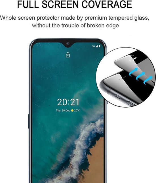 Nokia G50 Screenprotector Tempered Glass Full Glue Volledig Dekkend