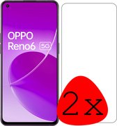 OPPO Reno 6 Screenprotector Tempered Glass - OPPO Reno 6 Beschermglas - OPPO Reno 6 Screen Protector 2 Stuks