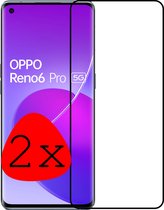 Screenprotector Geschikt voor OPPO Reno 6 Pro Screenprotector Beschermglas Full Cover - Screenprotector Geschikt voor OPPO Reno 6 Pro Screen Protector Full Cover - 2 Stuks