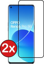 Screenprotector Geschikt voor OPPO Reno 6 Pro Screenprotector Glas Gehard Tempered Glass Full Cover - Screenprotector Geschikt voor OPPO Reno 6 Pro Screen Protector Screen Cover - 2 PACK